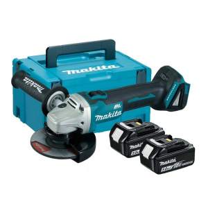 Akku úhlová bruska Makita DGA 506 RTJ, 18V 2x5Ah Li